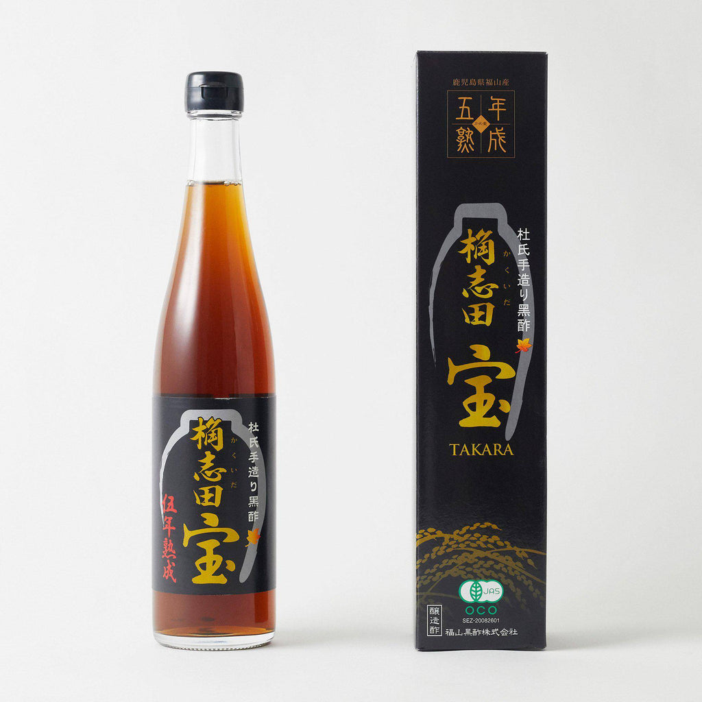 伍年熟成 有機 桷志田 宝｜黒酢｜飲むお酢｜福山黒酢– にほんものストア