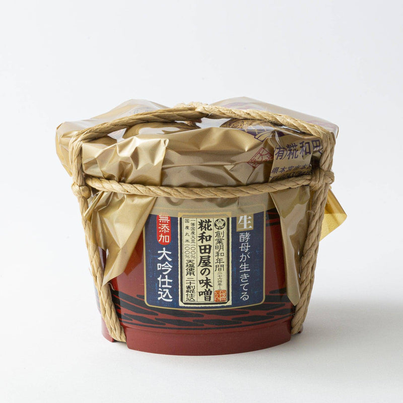 糀和田屋 利き味噌セット(500g赤樽3種入) - にほんものストア
